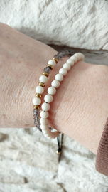 Bransoletka z kamieni naturalnych- kwarc, jaspis, hematyt