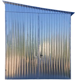 Garaż blaszany 3x12m - brama dwuskrzydłowa - drzwi - okno - ocynk - dach GB158