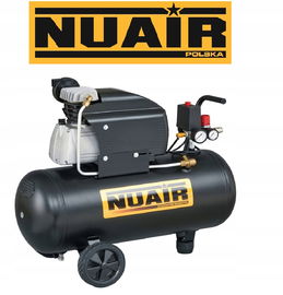 KOMPRESOR OLEJOWY 50L 8 BAR 2KM FCDV404NUB004 NUAIR SPRĘŻARKA 230V SOLIDNA