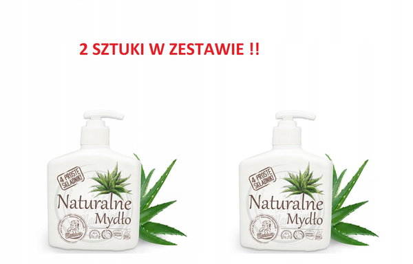 Mydło Naturalne Aloes Hipoalergiczne Do SKÓRY WRAŻLIWEJ RĄK TWARZY 2 SZTUKI