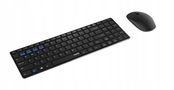 Klawiatura + Mysz Rapoo 9300M 5/135 Membranowa BLUETOOTH CZARNA ŁASKA BIURO