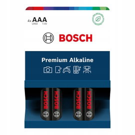 BOSCH Baterie Alkaliczne LR03 AAA PREMIUM Alkaline blister 4szt PAD MYSZKA