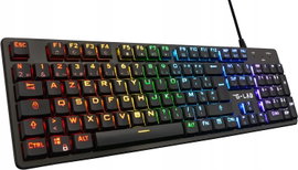 Klawitura The G-Lab Keyz Platinium MECHANICZNA PODŚWIETLANA RGB AZERTY FR