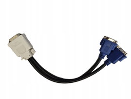 KABEL DVI-I 24 PIN + 5 PIN MĘSKI DO 2x VGA D-SUB ŻEŃSKI
