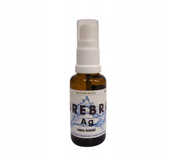 WODA SREBRNA 25 PPM Srebro Koloidalne 30ml MOCNE