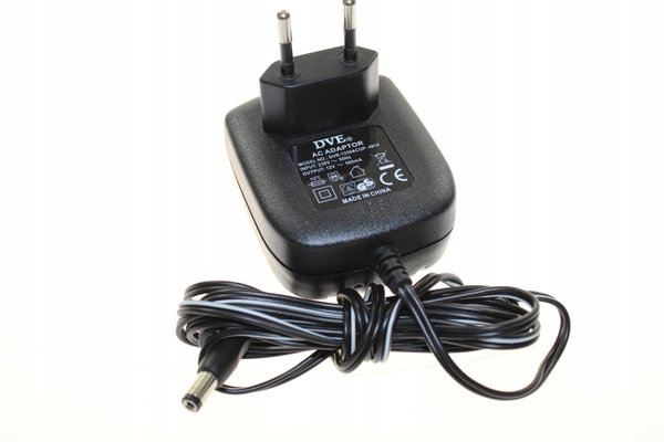 Zasilacz AC 12V ~ 0.5A Transformator Prąd zmienny wtyk 5.5/2.1mm
