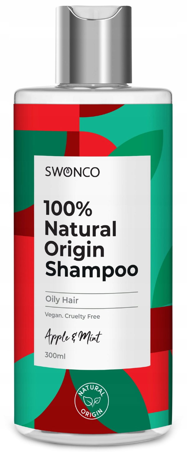 Szampon Swonco NATURALNY do włosów przetłuszczających OILY HAIL Apple Mint