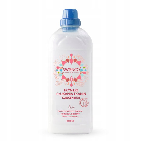 Płyn do płukania Swonco hipoalergiczny Rose 2l PIĘKNY ZAPACH RÓŻANY WYDAJNY