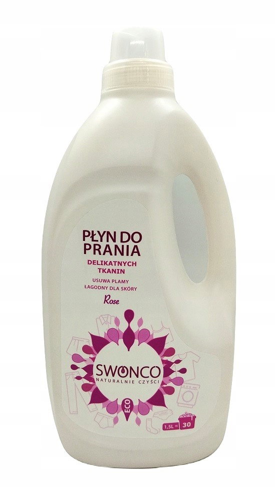 Swonco EKOLOGICZNY PŁYN DO PRANIA 1,5L DO DELIKATNYCH TKANIN Rose WYDAJNY