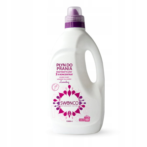 SWONCO PŁYN DO PRANIA ECO koncentrat LAWENDA 1.5 L WYDAJNY Uniwersalny BIO