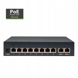 Switch PoE 8-port Amiko LS-TR812 GIGABIT 2-port SOLIDNA METALOWA OBUDOWA