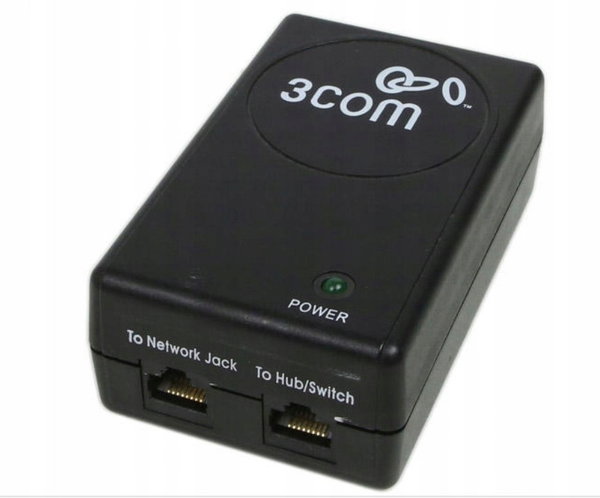 ZASILACZ PoE 3COM RJ45 LAN 48V 420mA KAMERA IP MONITORING ROUTER