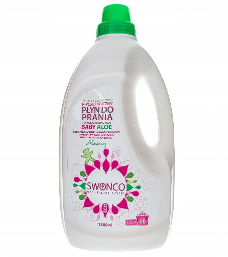 Swonco PŁYN DO PRANIA UBRAŃ dla dzieci HIPOALERGICZNY BABY ALOE WYDAJNY