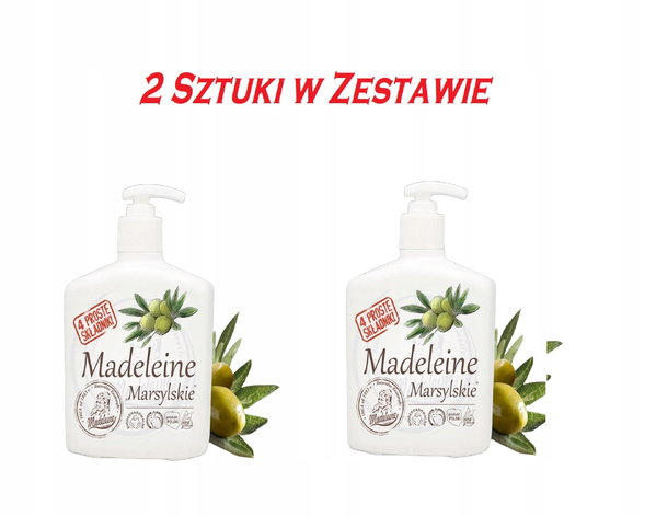 Naturalne Mydło Marsylskie 500mL Ekologiczne Hipoalergiczne Do Ciała 2 szt.