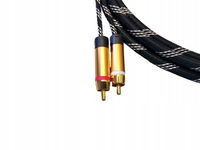 KABEL RCA DO SUBWOOFERA 1,8M 2xRCA CZINCZ AUDIOFIL GOLD DK