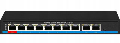 NOWY Switch POE 8xPOE 2xUplink GIGABIT 120W