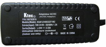 Zasilacz AC/DC 24V - 3.33A 80Watt wtyk 5.5/2.1mm