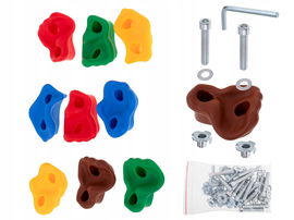 Uchwyty kamienie wspinaczkowe do wspinaczki dla dzieci kolorowe 10 szt