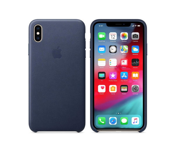 Plecki Apple Do Iphone Xs Max Leather Niebieski