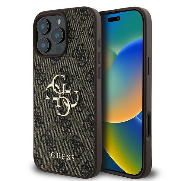Guess Guhcp16L4Gmgbr Iphone 16 Pro 6.3" Brązowy/Brown Hardcase 4G Big Logo