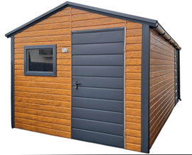 Schowek - domek ogrodowy 3x4m + wiata 1m Drzwi okno rynny ID974