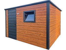 Schowek - domek ogrodowy 3x2m - drzwi - okno  drewnopodobny dach ID999