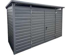Szafa ogrodowa schowek 3,5x1,5m brama dwuskrzydłowa dach ID1163
