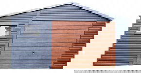 GARAŻ BLASZANY 5m x 5m dwuspad - Brama - antracyt ID91