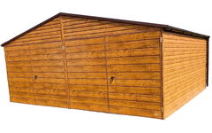 GARAŻ BLASZANY 6x5m Brama dwuskrzydłowa jasny orzech ID93