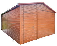 Garaż Blaszany 4,5x6m - Drzwi - Okno - Blachodachówka - Rynny ID642