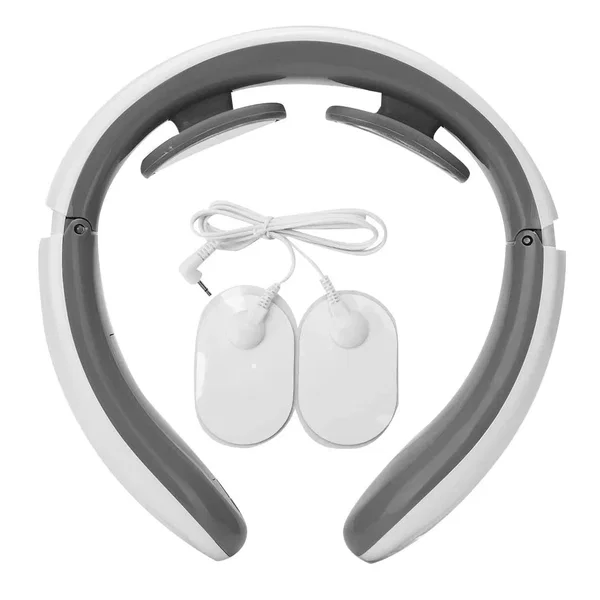 Masażer elektrostymulator szyi karku tens ems 2w1 - Biały