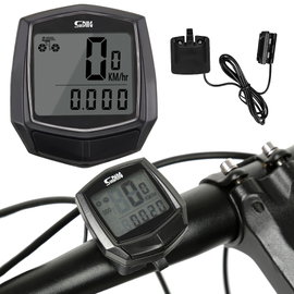 Licznik rowerowy wodoodporny prędkościomierz z lcd - Czarny