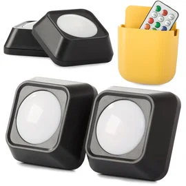 Lampka bezprzewodowa lampa nocna RGB LED z pilotem 2 sztuki