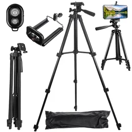 Statyw tripod Verk Group z pilotem Bluetooth i uchwytem na telefon dla wygody na