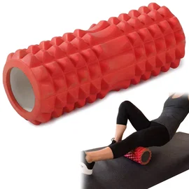 Roller do masażu pleców nóg wałek crossfit masażer joga fit z wypustkami - Czerw