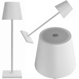 Lampka nocna stołowa dotykowa lampa 3 stopniowa wysoka bezprzewodowa usb - Biały