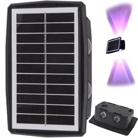 Lampa elewacyjna solarna led z czujnikiem zmierzchu naścienna kinkiet - Czarny