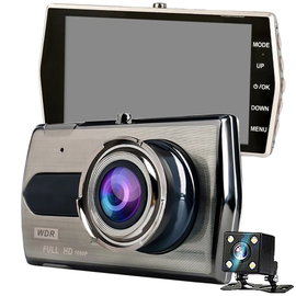 Kamera samochodowa full hd z wyświetlaczem lcd cofania wideorejestrator - Czarny