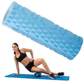Roller do masażu wałek crossfit masażer joga fit do rollowania pleców nóg - Nieb