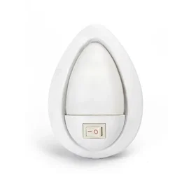 Lampka nocna LED 1W zimna do gniazdka z wyłącznikiem idealna do biura