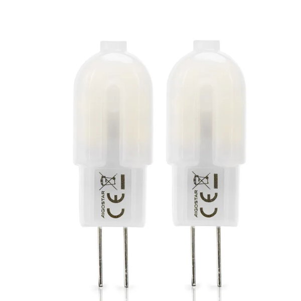 2 x Żarówka LED G4 1,3W 120lm zimna DC12V energooszczędna do biura