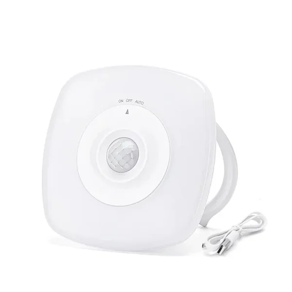 Akumulatorowa lampka nocna LED 18lm z czujnikiem ruchu i ładowaniem USB ciepła b