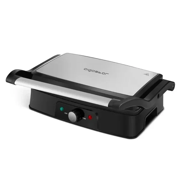 Karbowany opiekacz do panini Aigostar 1500W ze stali nierdzewnej dla wygody w ku