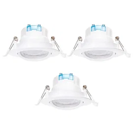 3 x okrągły panel podtynkowy LED 5 W 370 lm zimny Aigostar do biura
