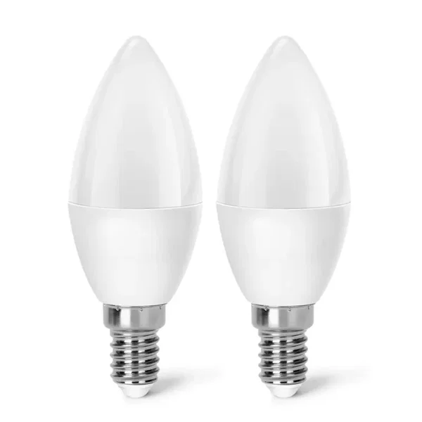 Zestaw 2 żarówek LED C37 E14 9W 840lm 4000K zimne światło do biura