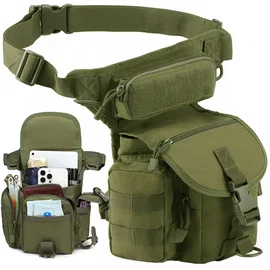 Torba saszetka biodrowa na nogę wojskowa taktyczna pojemna militarna nerka - Zie