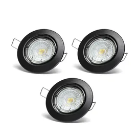 Aigostar reflektory LED 4,5 W 6500 K czarne 3 sztuki do mocnego światła