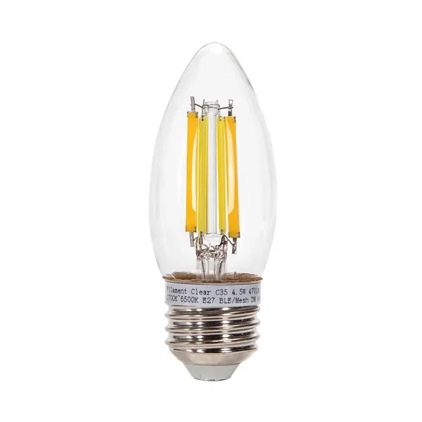 2 x Inteligentna żarówka Bluetooth Mesh C35 4.5W E27 2700-6500K energooszczędna 