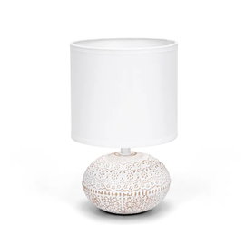 Ceramiczna lampa stołowa z gniazdem E14 do przytulnego oświetlenia