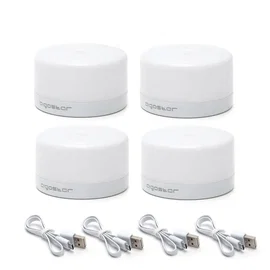 4x akumulatorowa lampka nocna z dotykowym ściemniaczem i USB ciepła barwa dla pr